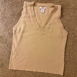 Tan short sleeve sweater